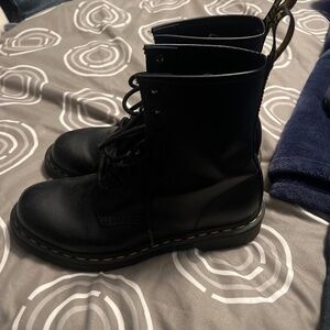Dr martens black boots worn one time! Size 9